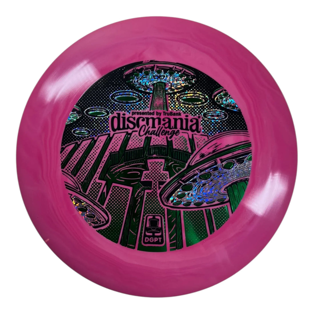 Discmania DD1 | Swirl S-Line | Pink/Green 174g (Discmania Challenge Fundraiser) Disc Golf