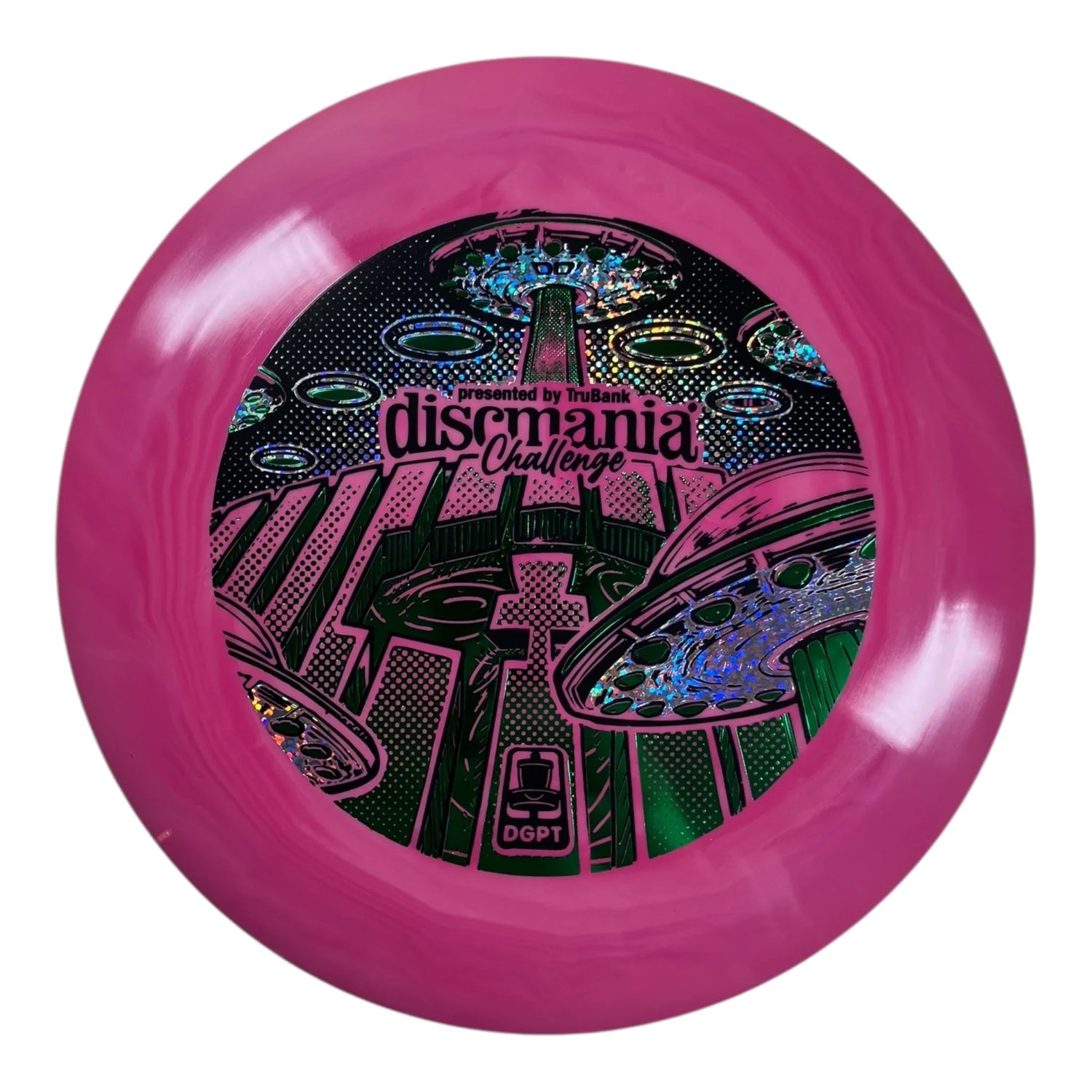 Discmania DD1 | Swirl S-Line | Pink/Green 174g (Discmania Challenge Fundraiser) Disc Golf
