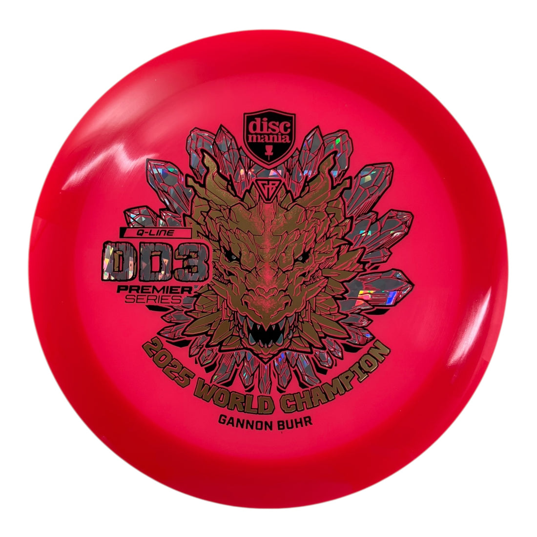 Discmania DD3 | Q-Line | Red/Gold 173g (Gannon Buhr 2025 World Champ) Disc Golf
