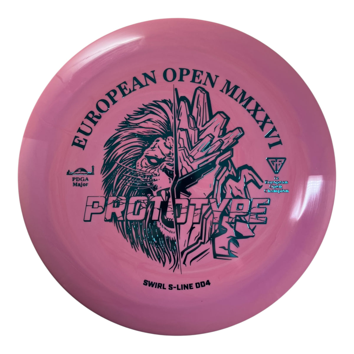 Discmania DD4 | Swirly S-Line | Pink/Teal 175g (Prototype) Disc Golf