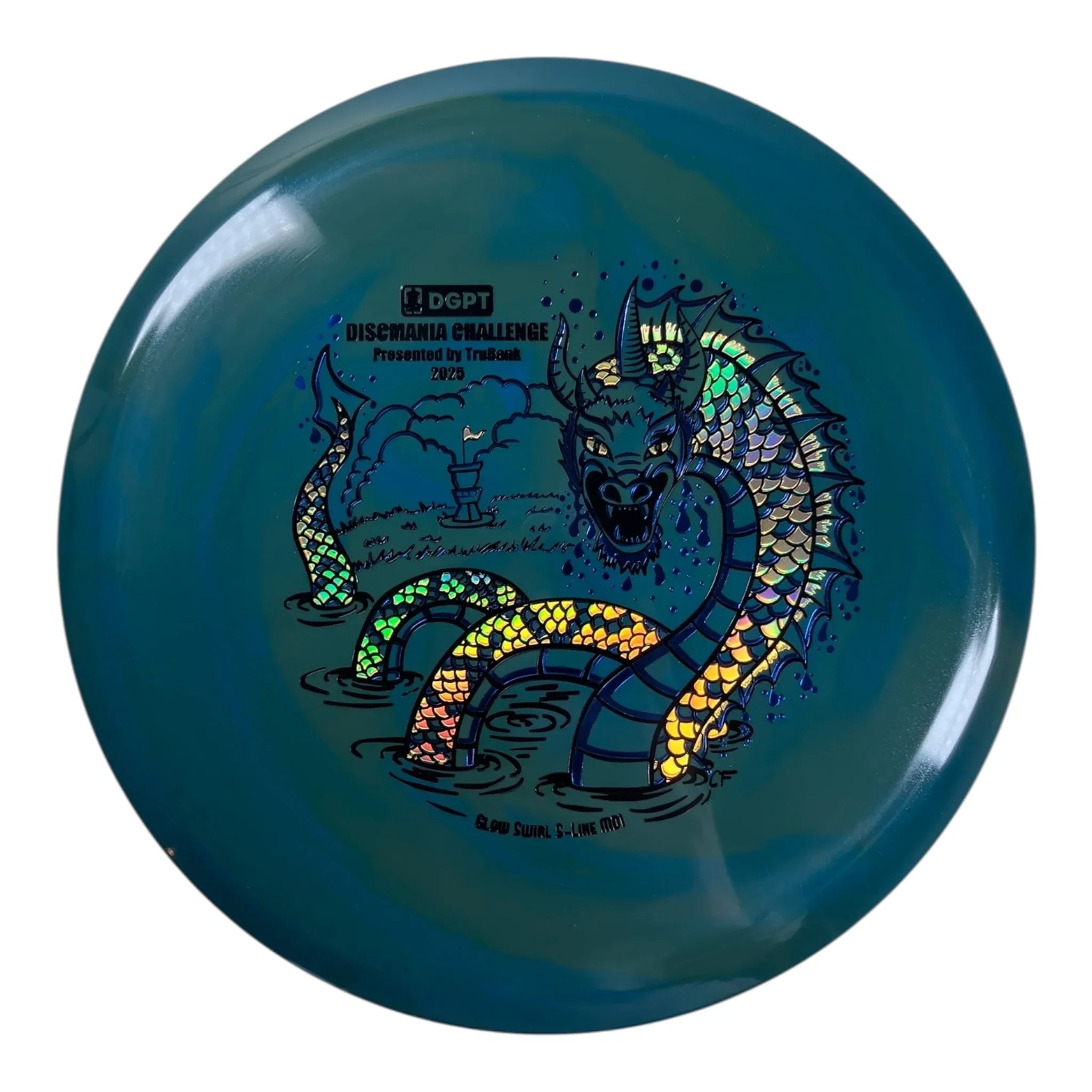 Discmania MD1 | Glow Swirl S-Line | Blue/Gold 177g (Discmania Challenge) Disc Golf