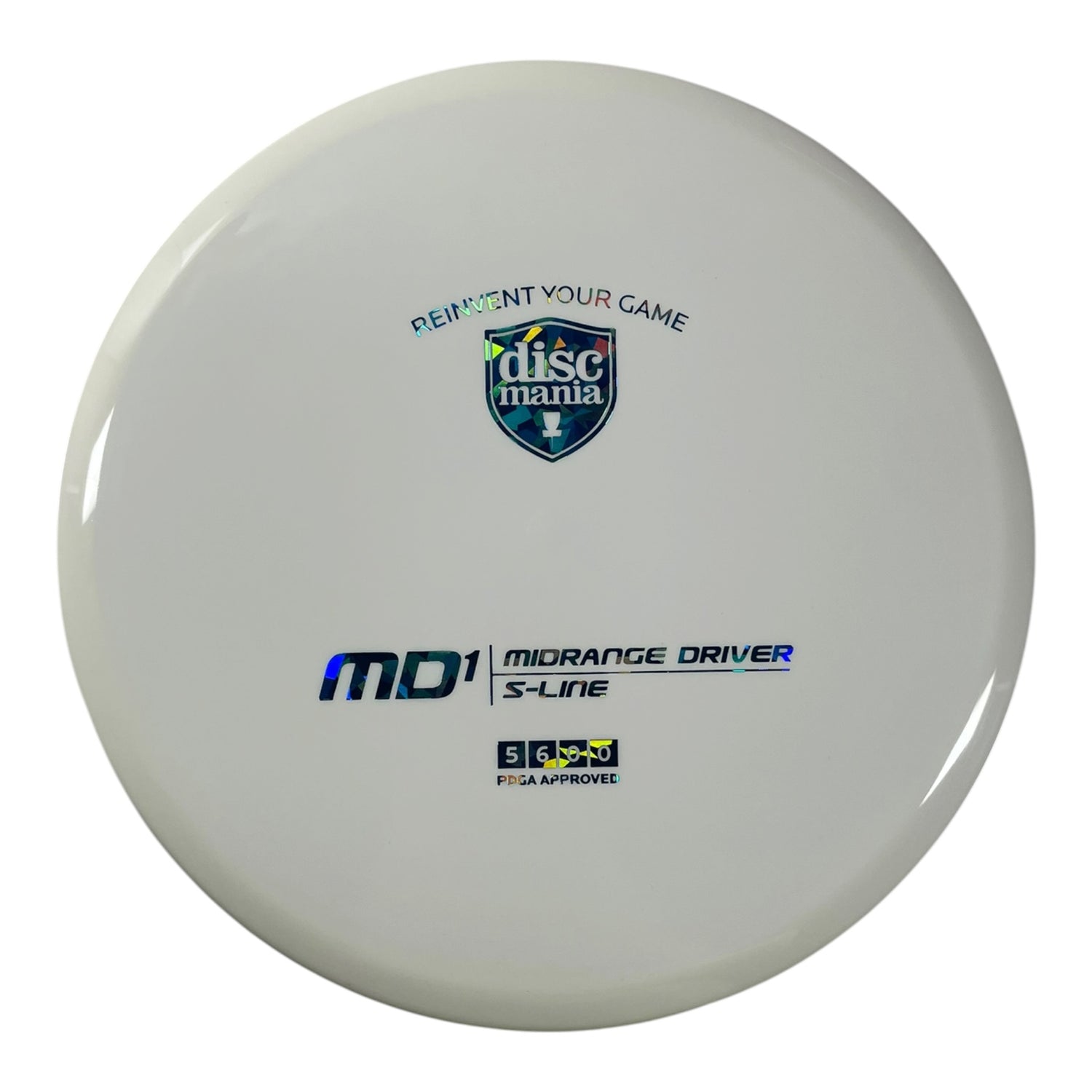 Discmania MD1 | S-Line | White/Blue Holo 179g Disc Golf