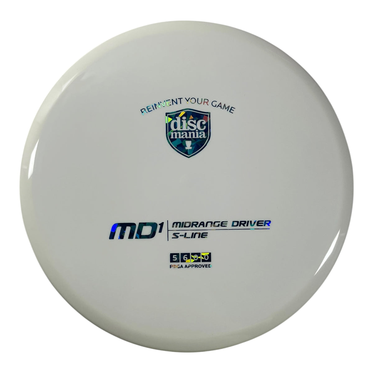 Discmania MD1 | S-Line | White/Blue Holo 179g Disc Golf