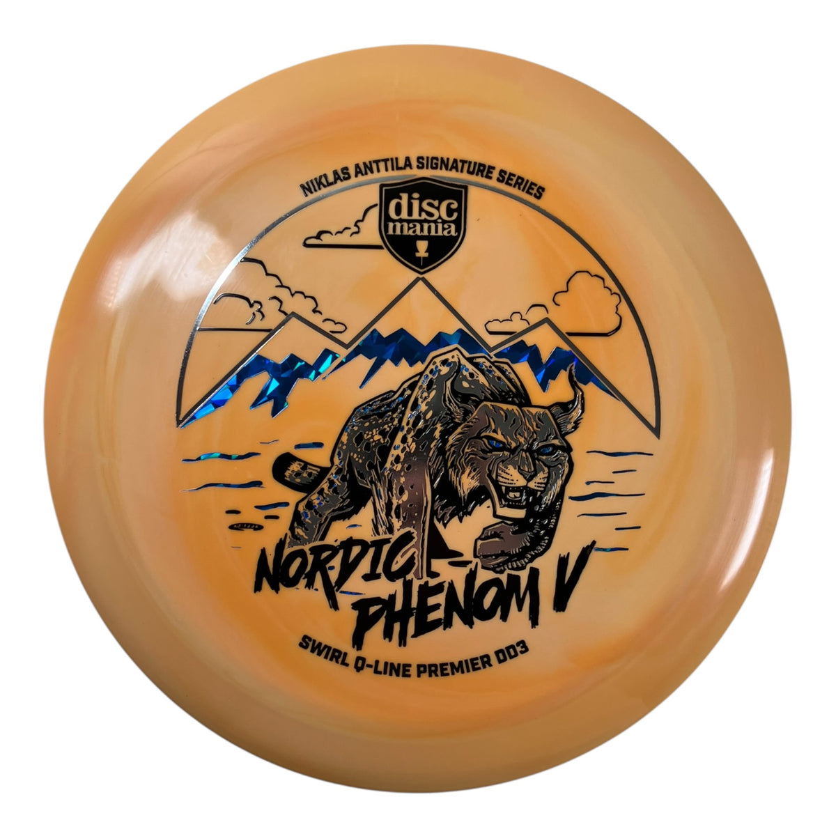 Discmania Nordic Phenom V - Premier DD3 | Swirl Q-Line | Orange/Blue 175g (Niklas Anttila) Disc Golf