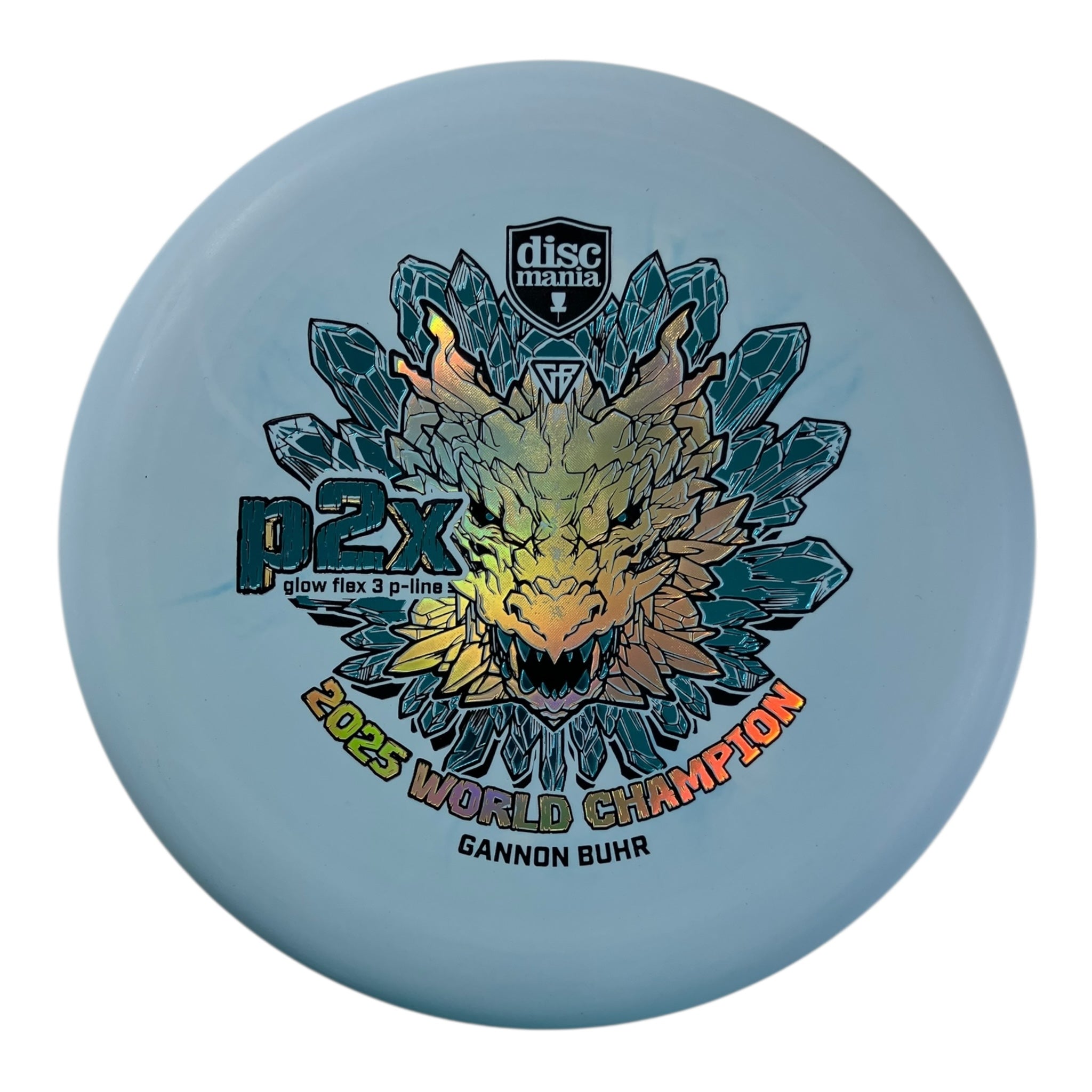 Discmania P2X | P-Line Flex 3 Glow | Blue/Gold 173g (Gannon Buhr World Champ 2025) Disc Golf