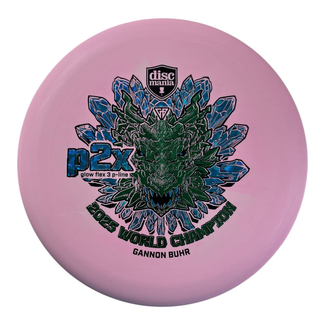Discmania P2X | P-Line Flex 3 Glow | Pink/Green 173g (Gannon Buhr World Champ 2025) Disc Golf