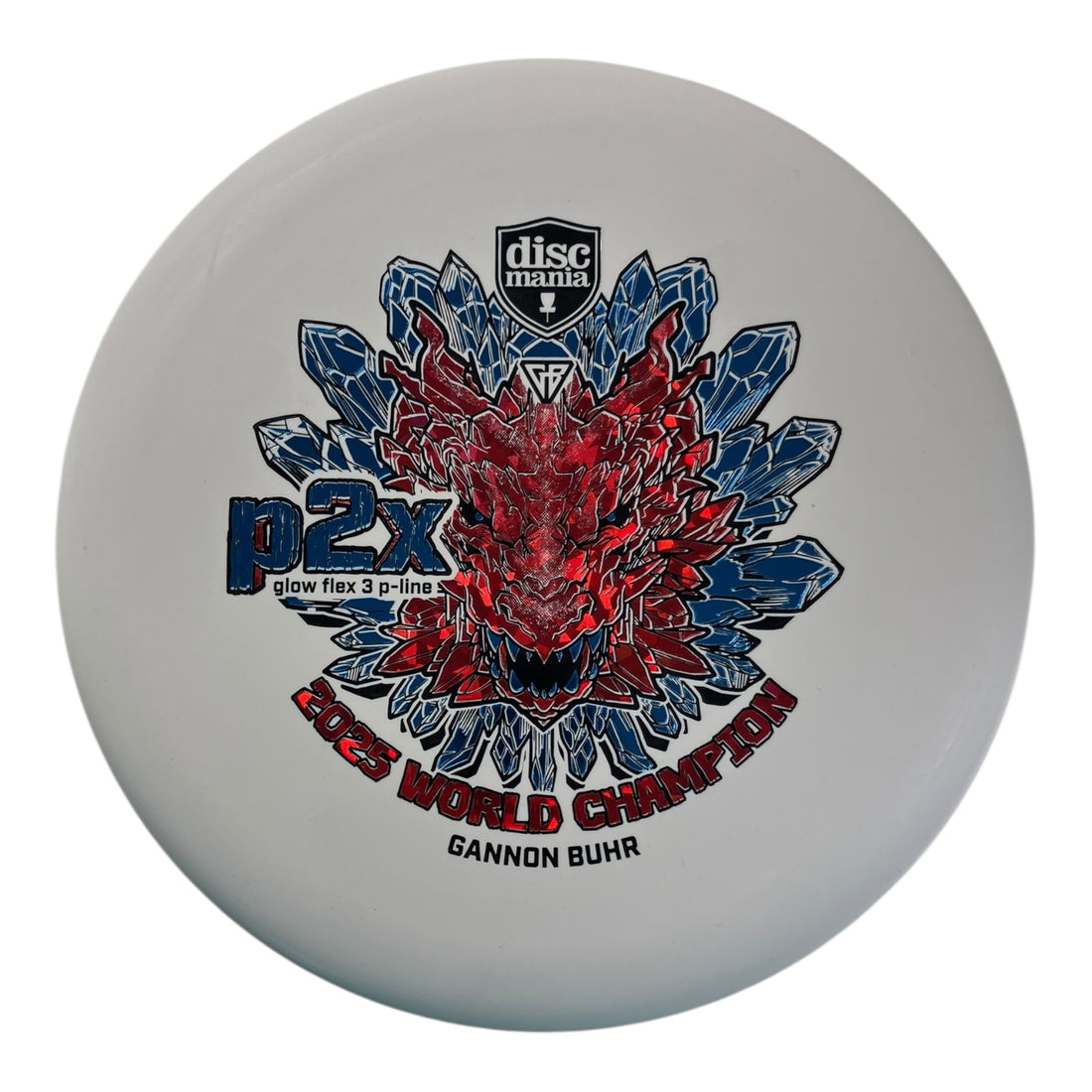 Discmania P2X | P-Line Flex 3 Glow | White/Red 173g (Gannon Buhr World Champ 2025) Disc Golf