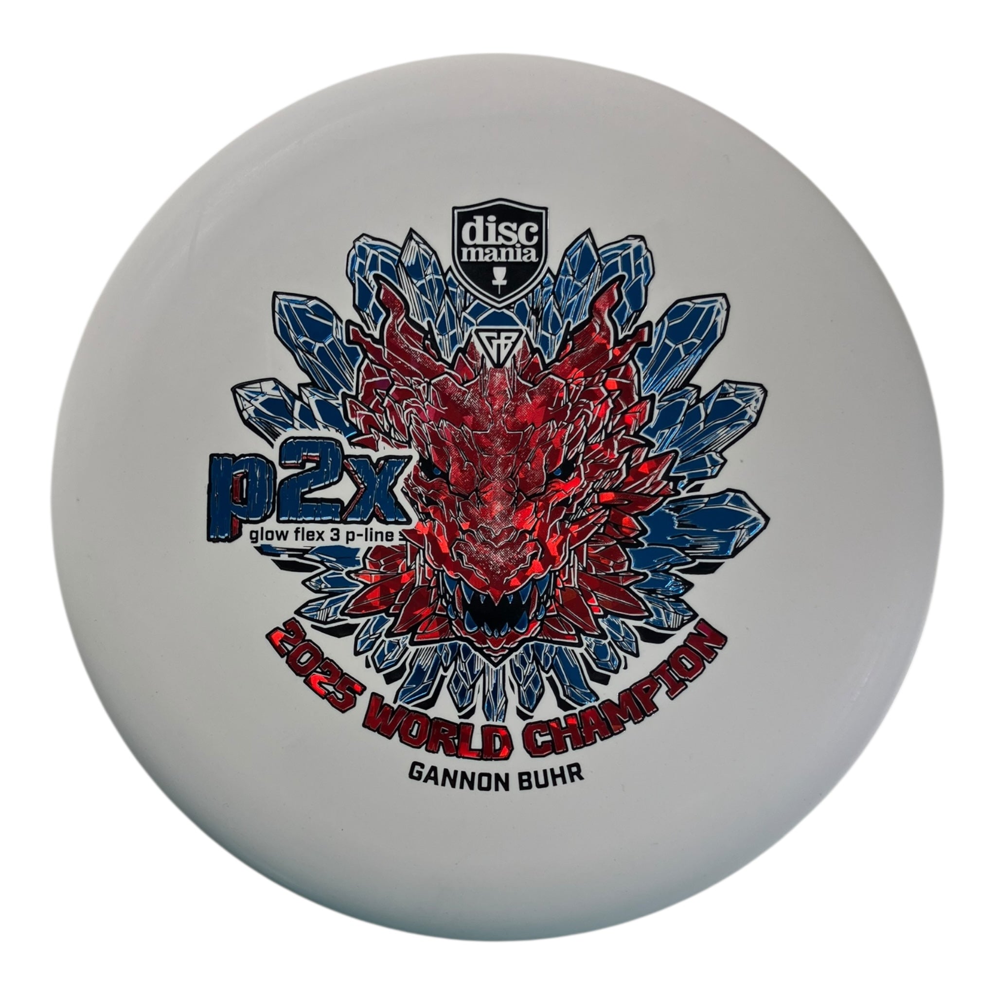 Discmania P2X | P-Line Flex 3 Glow | White/Red 173g (Gannon Buhr World Champ 2025) Disc Golf