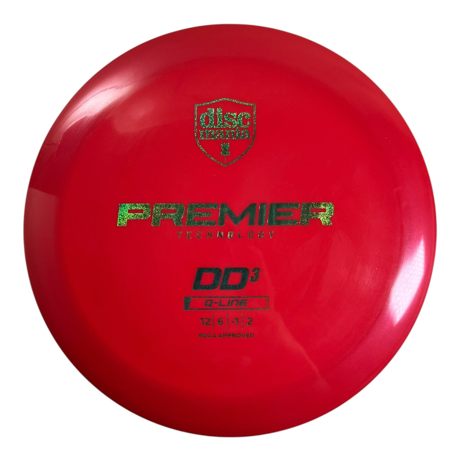 Discmania DD3 | Q-Line Premier | Red/Sparkle 167-168g Disc Golf
