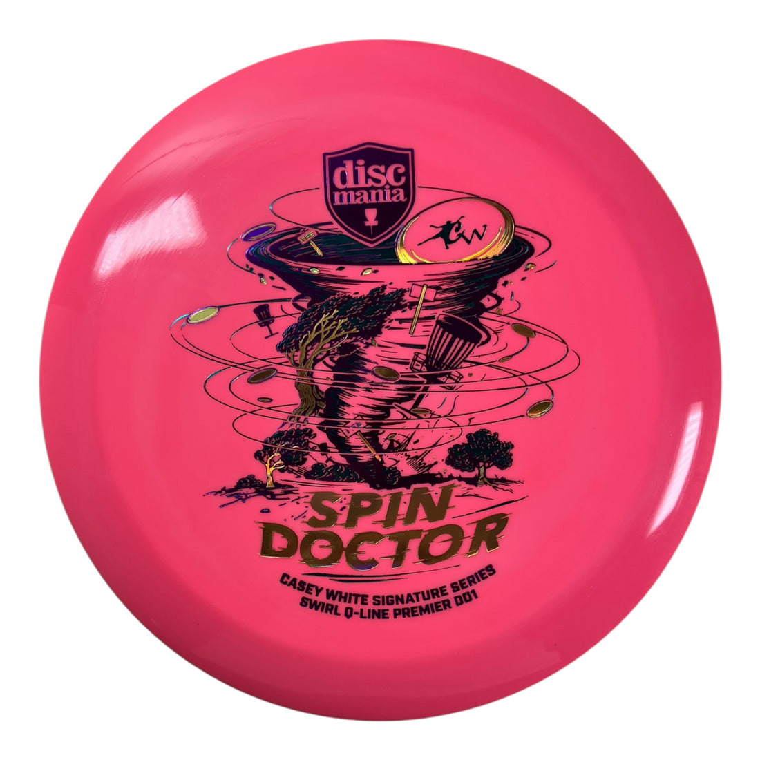 Discmania Spin Doctor - Premier DD1 | Swirl Q-Line | Pink/Purple 173-174g (Casey White) Disc Golf