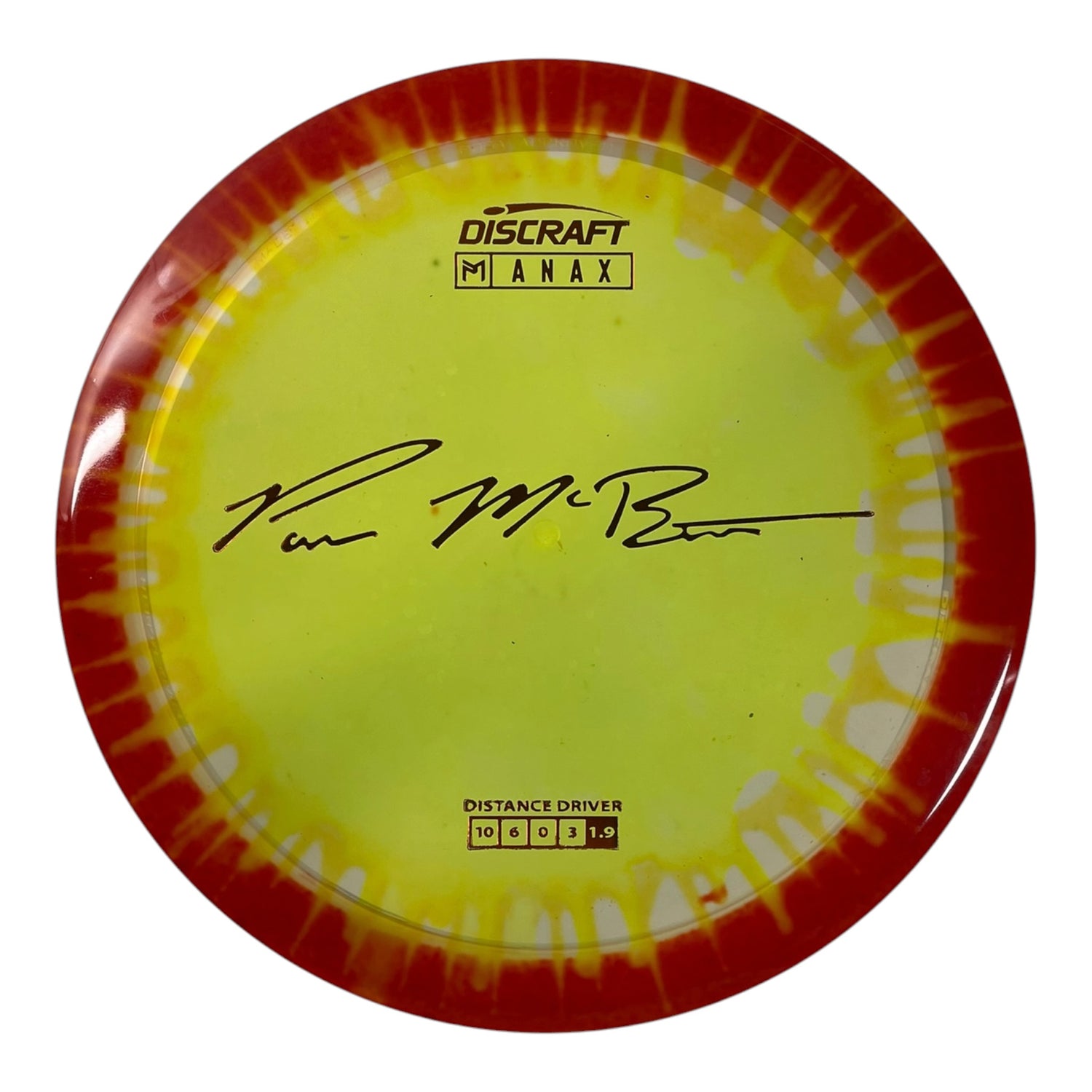 Discraft Anax | Z Line Fly Dye | Yellow/Orange 172g (Paul McBeth) Disc Golf
