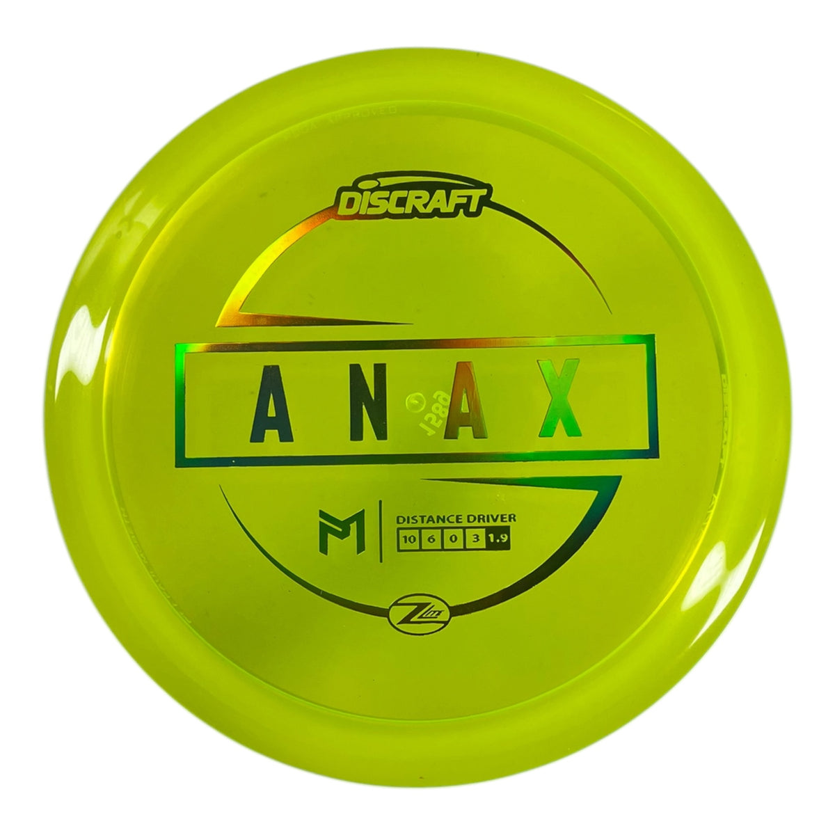 Discraft Anax | Z Lite | Yellow/Green Holo 158g (Paul McBeth) Disc Golf