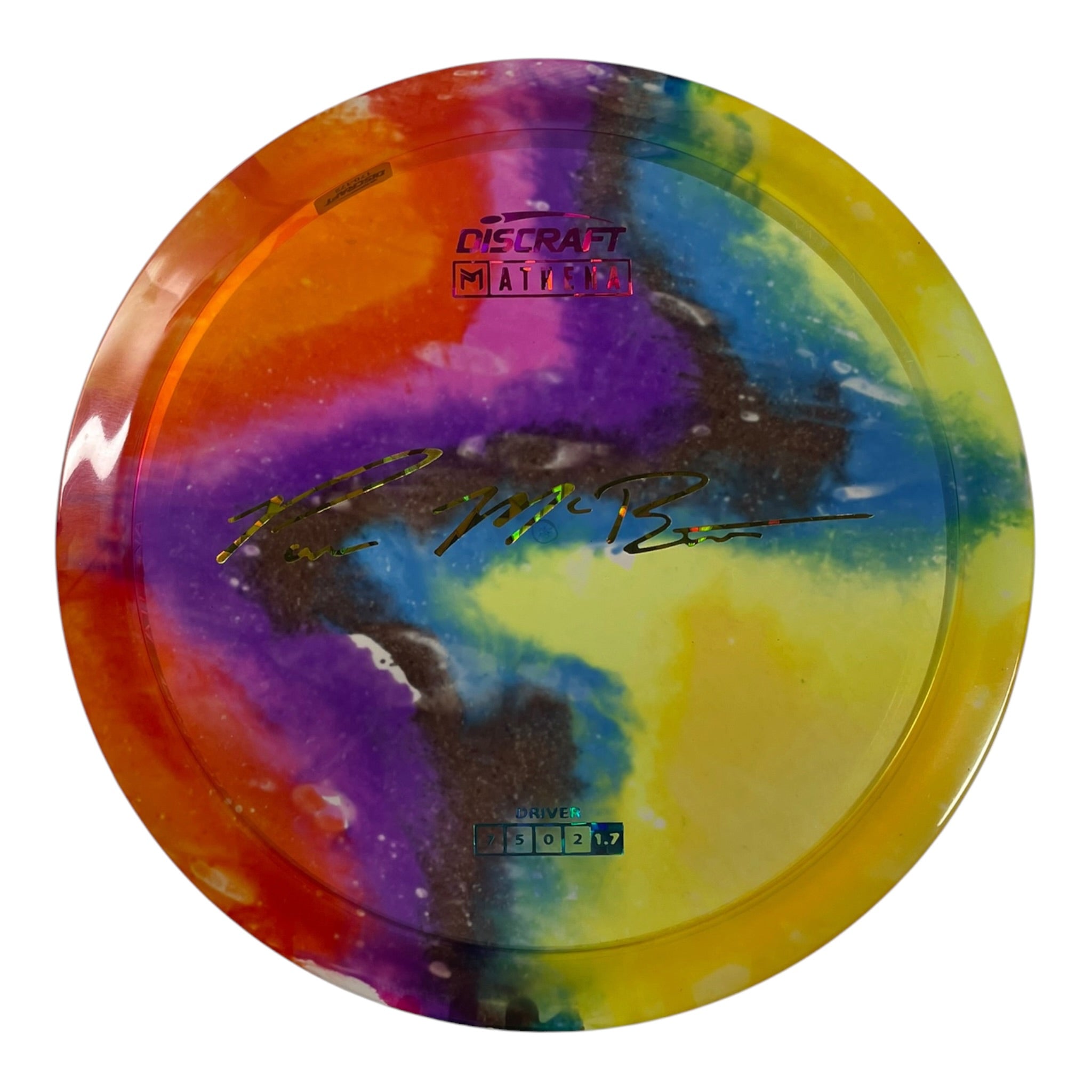 Discraft Athena | Z Line Fly Dye | Rainbow/Gold Holo 172g (Paul McBeth) Disc Golf