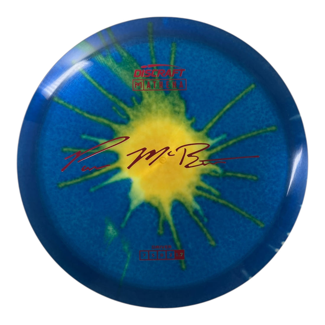 Discraft Athena | Z Line Fly Dye | Red/Blue/Yellow 169g (Paul McBeth) Disc Golf