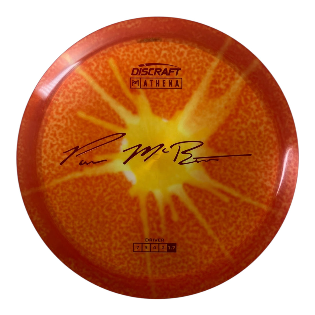 Discraft Athena | Z Line Fly Dye | Red/Orange/Yellow 169g (Paul McBeth) Disc Golf