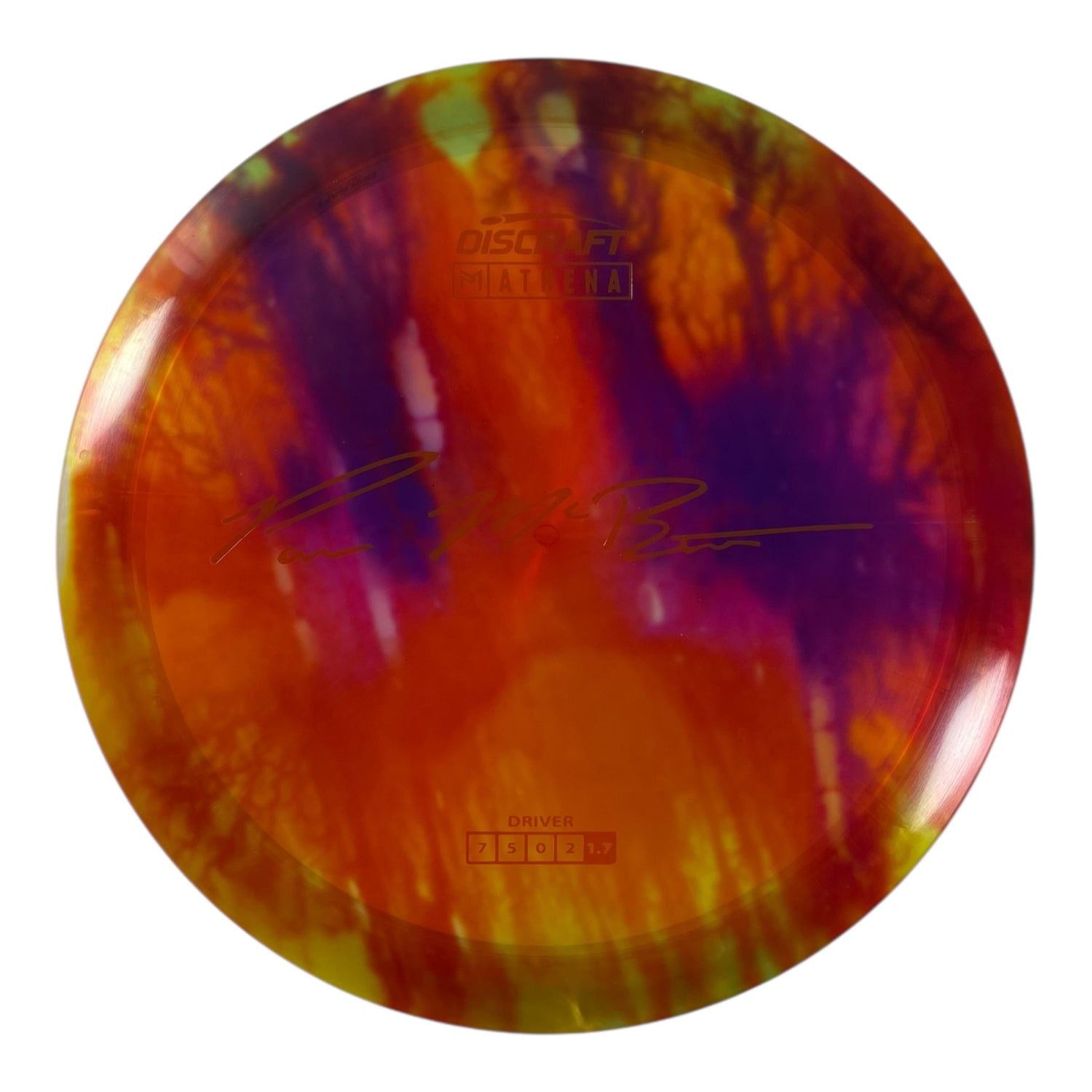 Discraft Athena | Z Line Fly Dye | Sunset/Orange 168g (Paul McBeth) Disc Golf