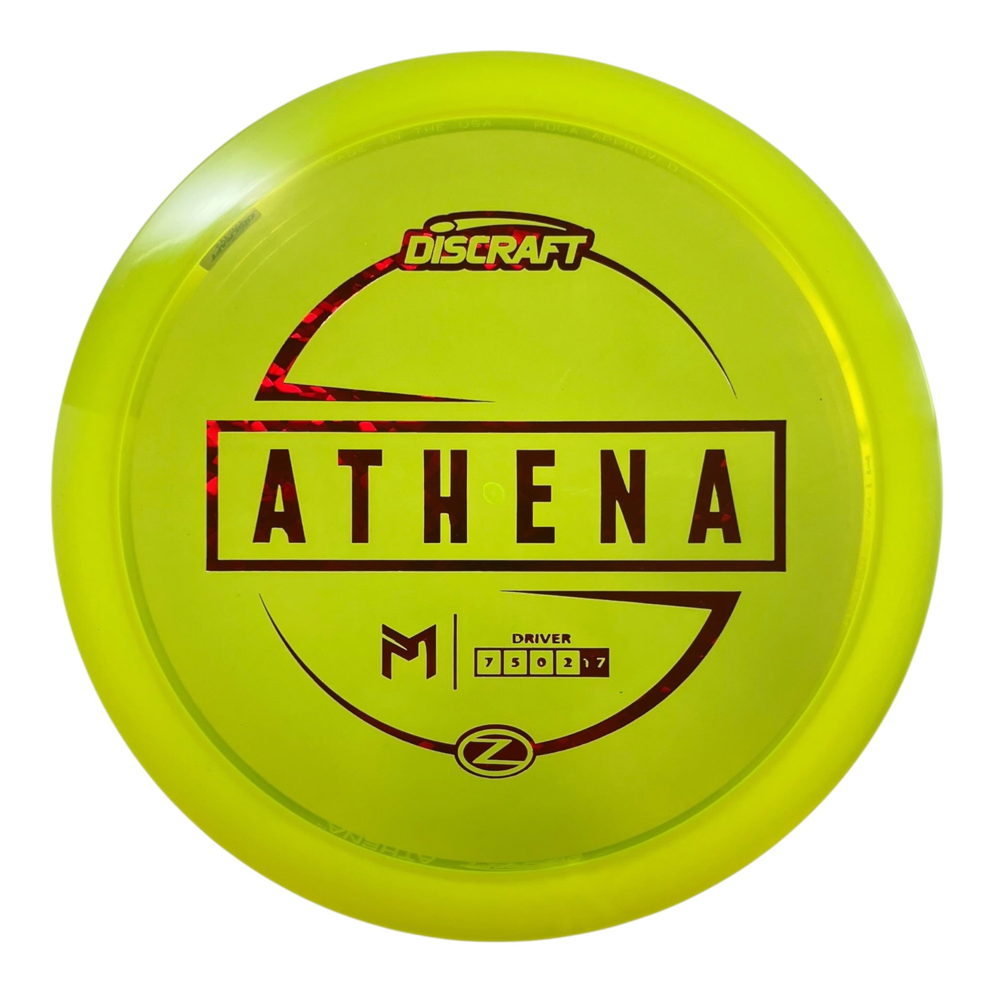 Discraft Athena | Z Line | Yellow/Red 172g (Paul McBeth) Disc Golf