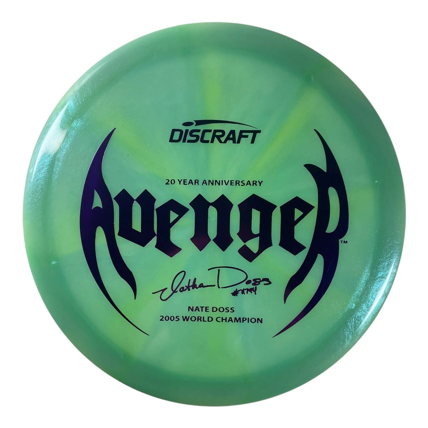 Discraft Avenger | Colorshift Z Swirl | Green/Purple 175g (Nate Doss 20th Anniversary) Disc Golf