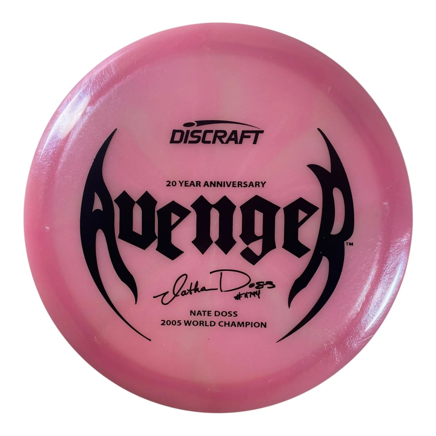 Discraft Avenger | Colorshift Z Swirl | Pink/Black 175g (Nate Doss 20th Anniversary) Disc Golf