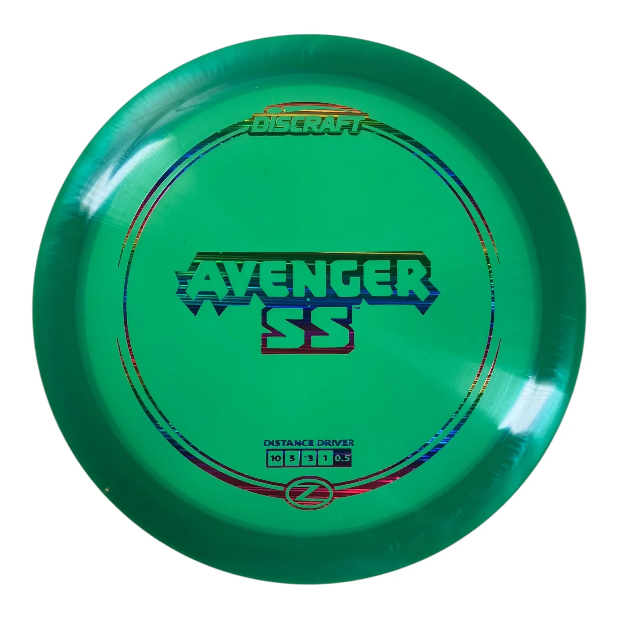 Discraft Avenger SS | Z Line | Green/Rainbow 173g Disc Golf