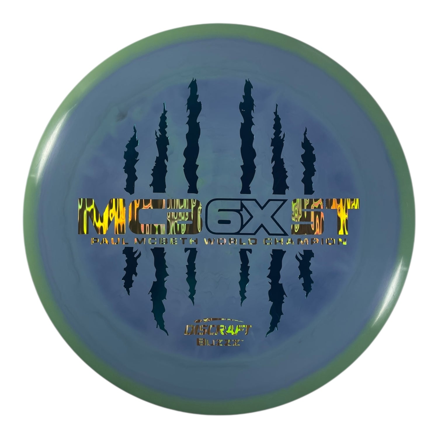 Discraft Buzzz | ESP | Blue/Gold 178g (Paul McBeth 6x Claw) Disc Golf