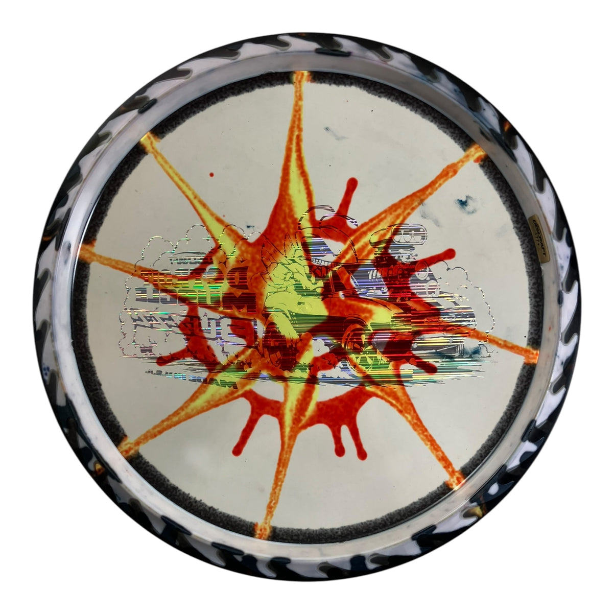 Discraft Buzzz | FlyDye FuZed | Black/Rainbow 177g (Detroit Muscle) Disc Golf