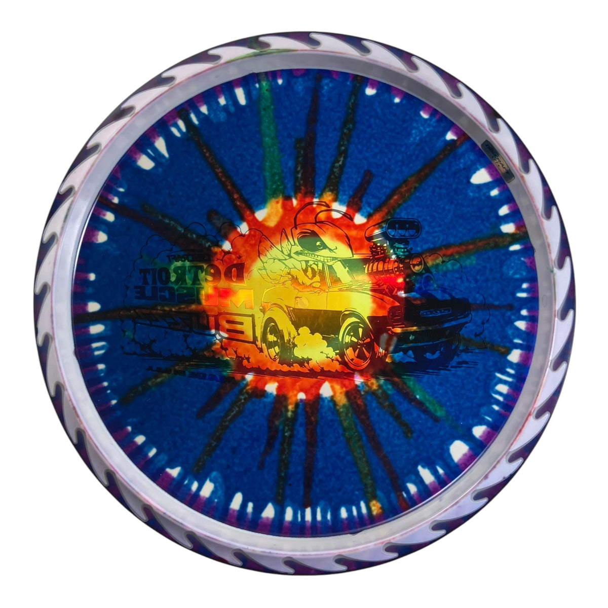 Discraft Buzzz | FlyDye FuZed | Blue/Gold 177g (Detroit Muscle) Disc Golf