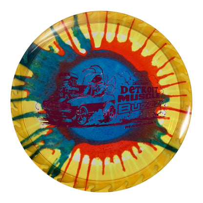 Discraft Buzzz | FlyDye FuZed | Yellow/Pink 177g (Detroit Muscle) Disc Golf