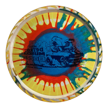 Discraft Buzzz | FlyDye FuZed | Yellow/Pink 177g (Detroit Muscle) Disc Golf