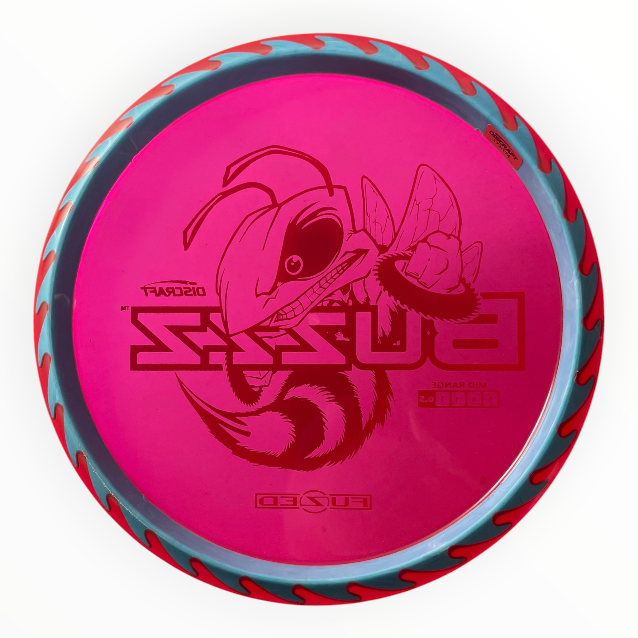 Discraft Buzzz | Fuzed Line | Pink/Silver 174g (Buzzzsaw) Disc Golf