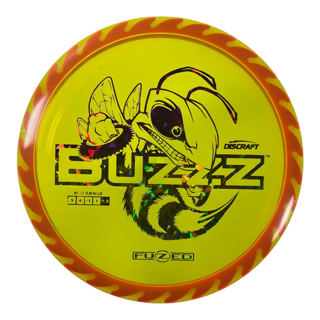 Discraft Buzzz | Fuzed Line | Yellow/Rainbow Holo 174g (Buzzzsaw) Disc Golf