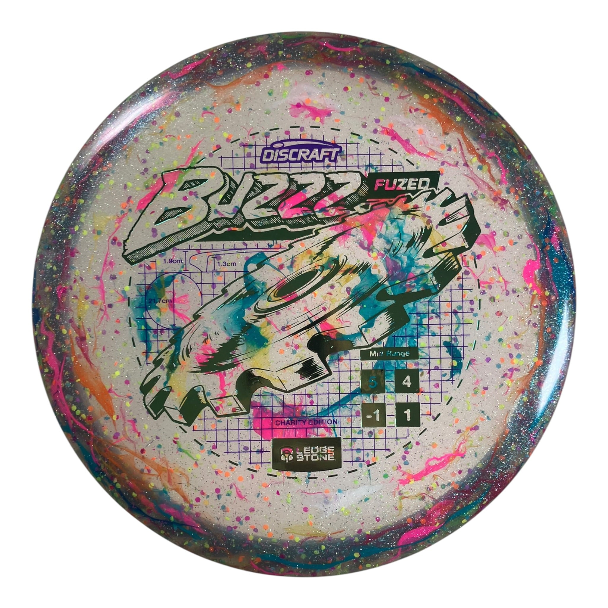 Discraft Buzzz | FuZed w/ ESP Rim | Pink/Green 177g (Ledgestone Finale) Disc Golf