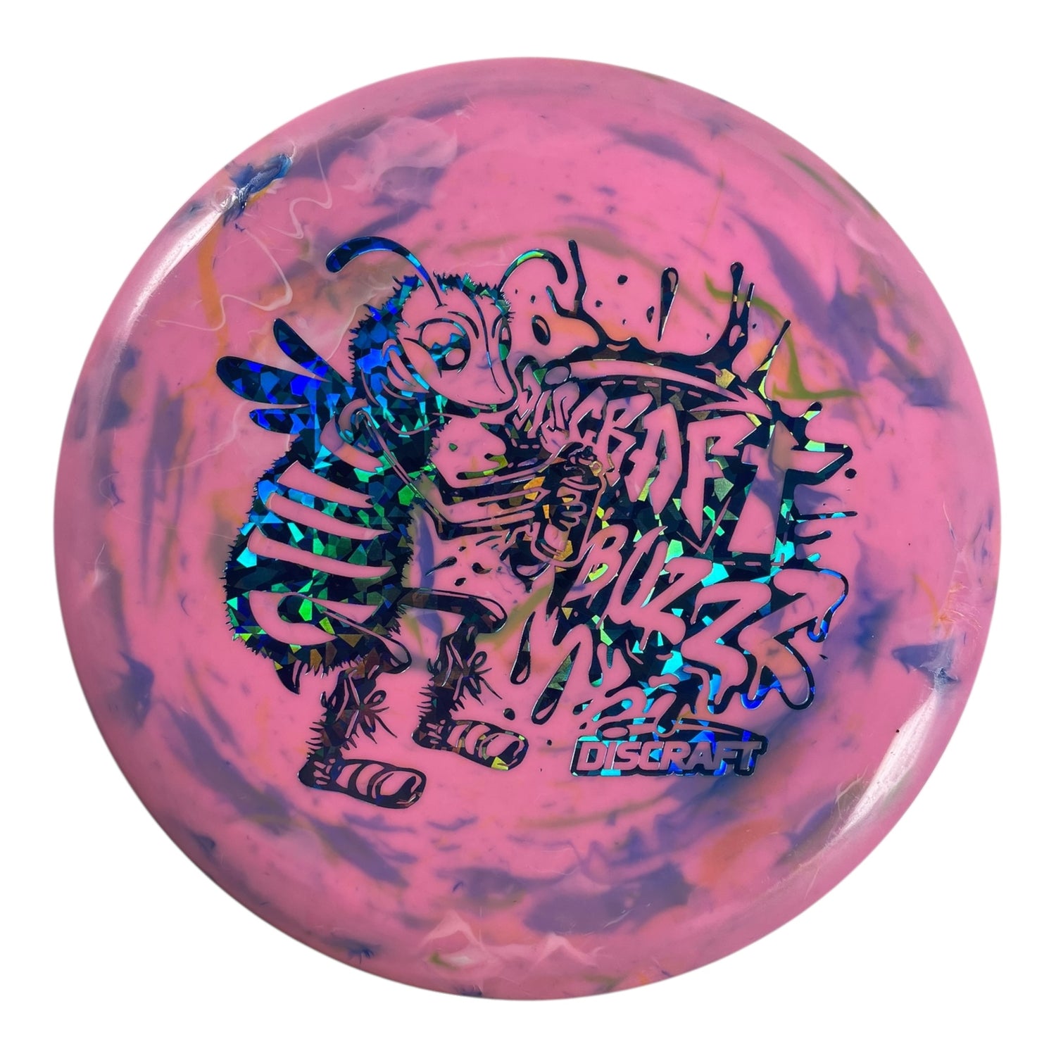 Discraft Buzzz | Jawbreaker | Pink/Blue 118g (Lightweight) Disc Golf