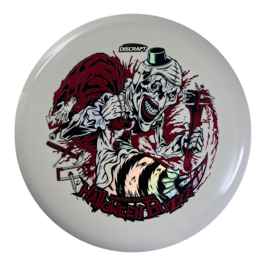 Discraft Buzzz | Tri-Foil Glo | Halloween/White 2025 179g Disc Golf