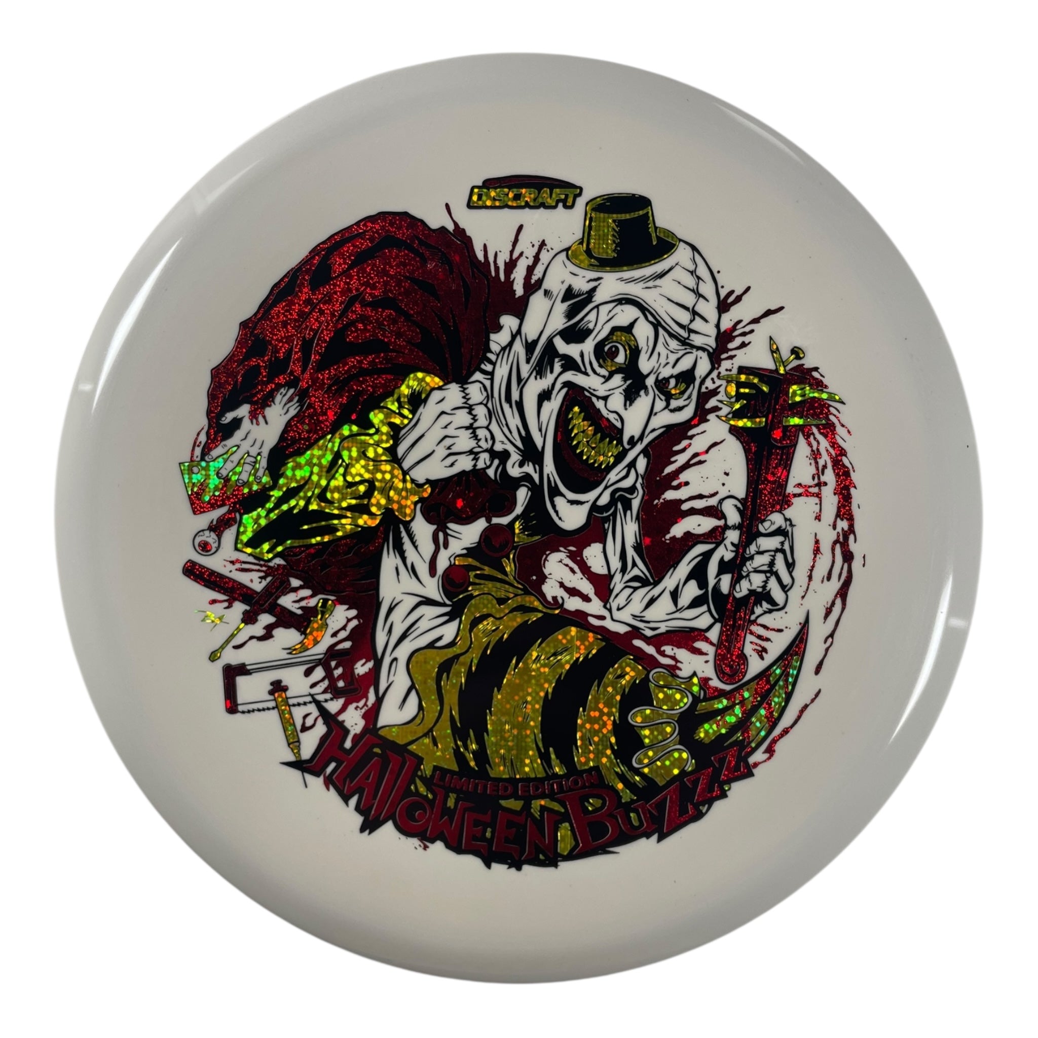 Discraft Buzzz | Tri-Foil Glo | Halloween/Yellow Sparkle 2025 179g Disc Golf