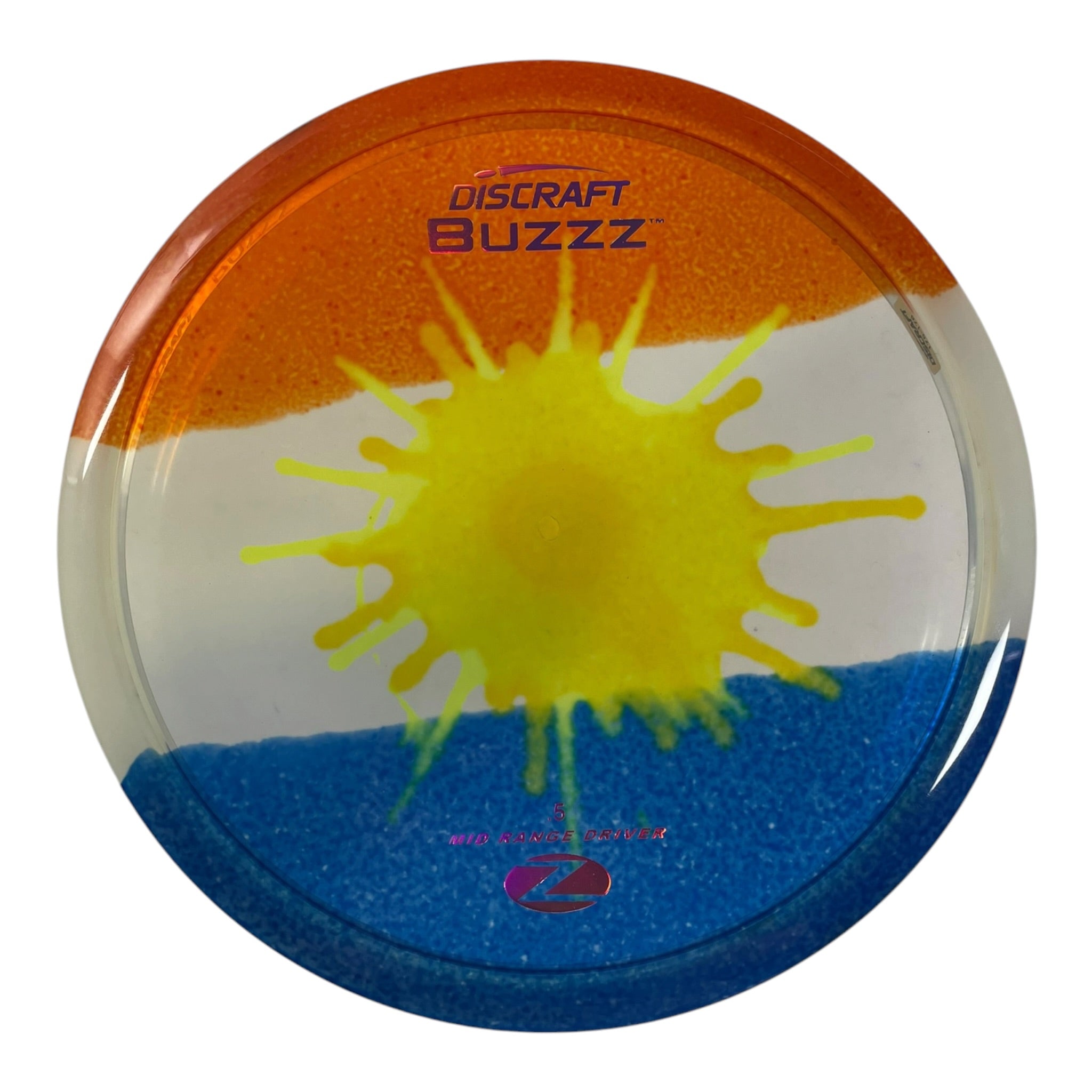 Discraft Buzzz | Z Line Fly Dye | Blue/Pink Holo 175g Disc Golf