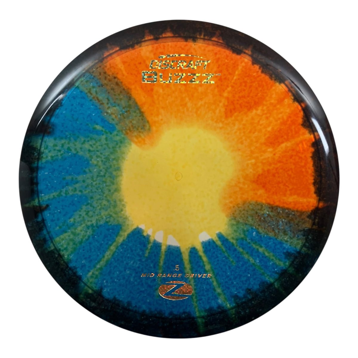 Discraft Buzzz | Z Line Fly Dye | Blue/Red/Gold 170g Disc Golf