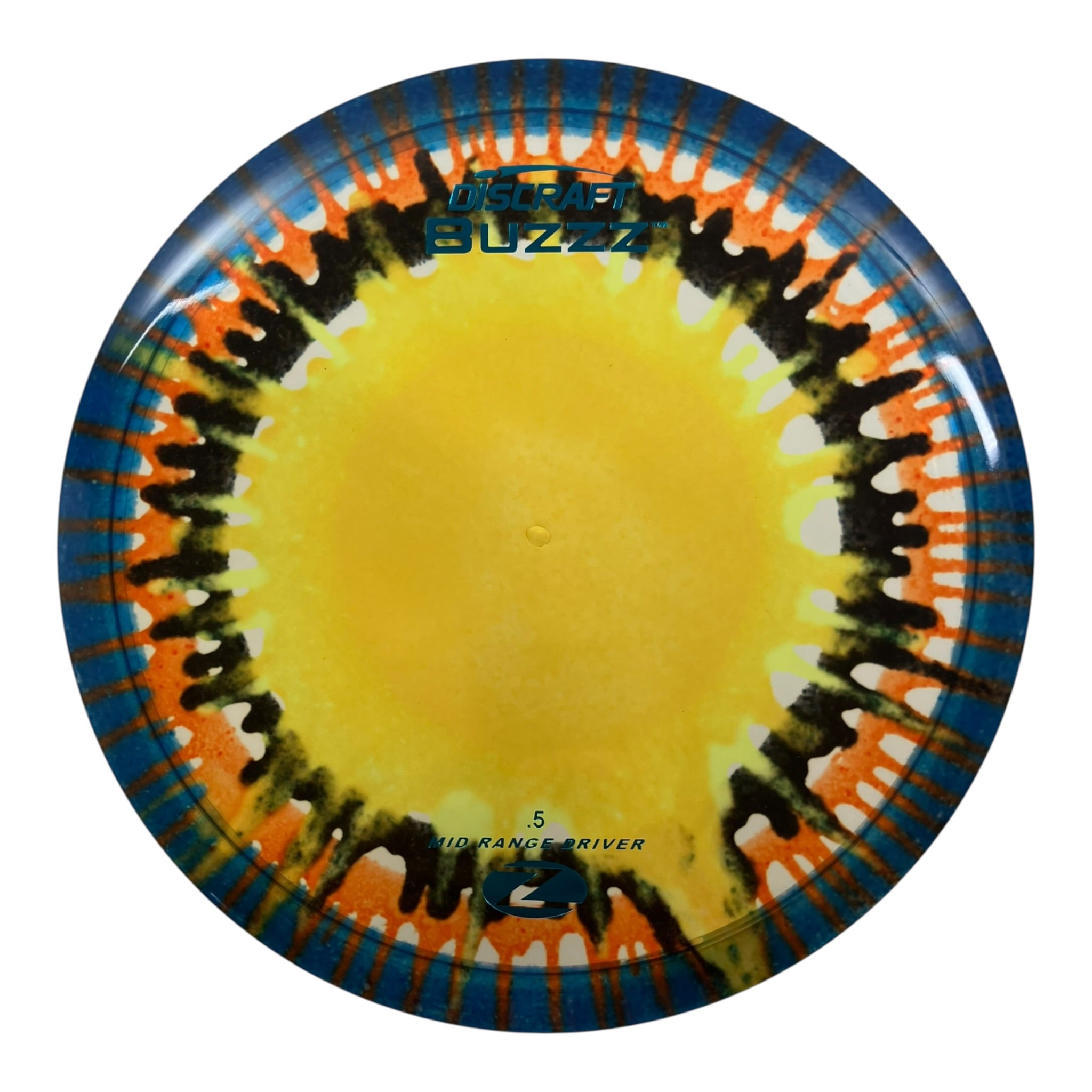 Discraft Buzzz | Z Line Fly Dye | Blue/Yellow/Blue 175g Disc Golf