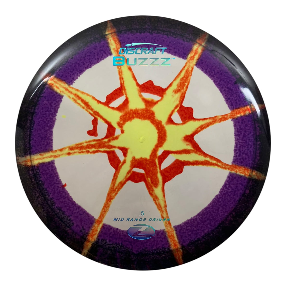 Discraft Buzzz | Z Line Fly Dye | Purple/Red/Holo 177g Disc Golf