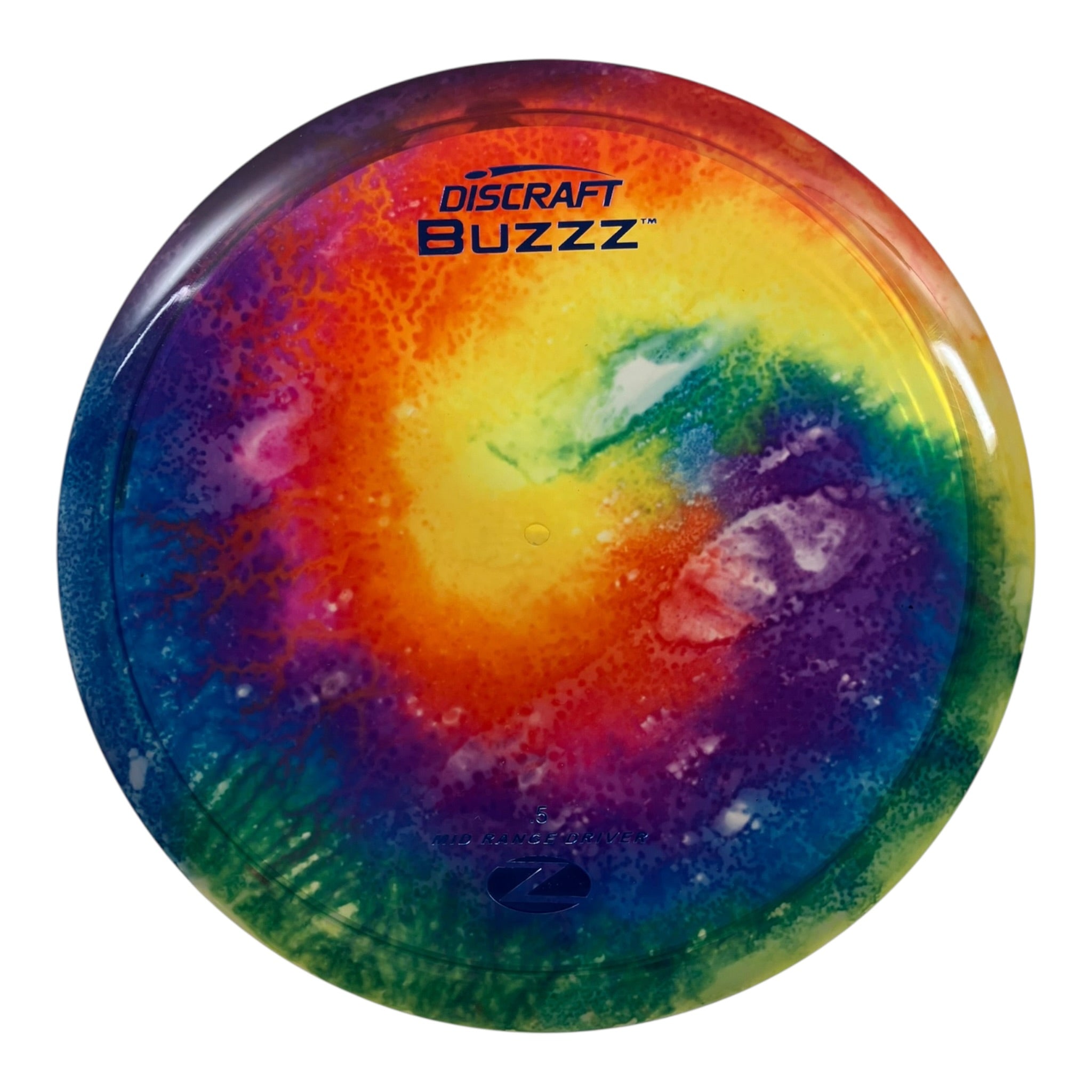Discraft Buzzz | Z Line Fly Dye | Rainbow/Blue 173g Disc Golf