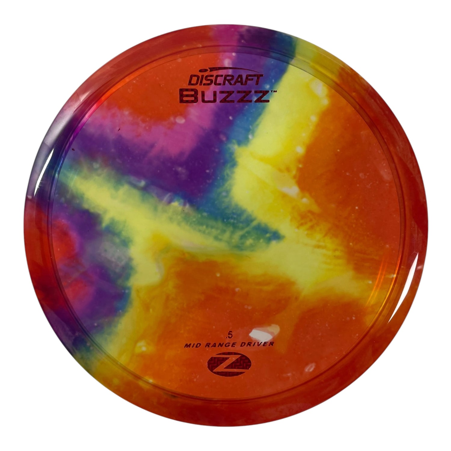 Discraft Buzzz | Z Line Fly Dye | Rainbow/Red 172g Disc Golf