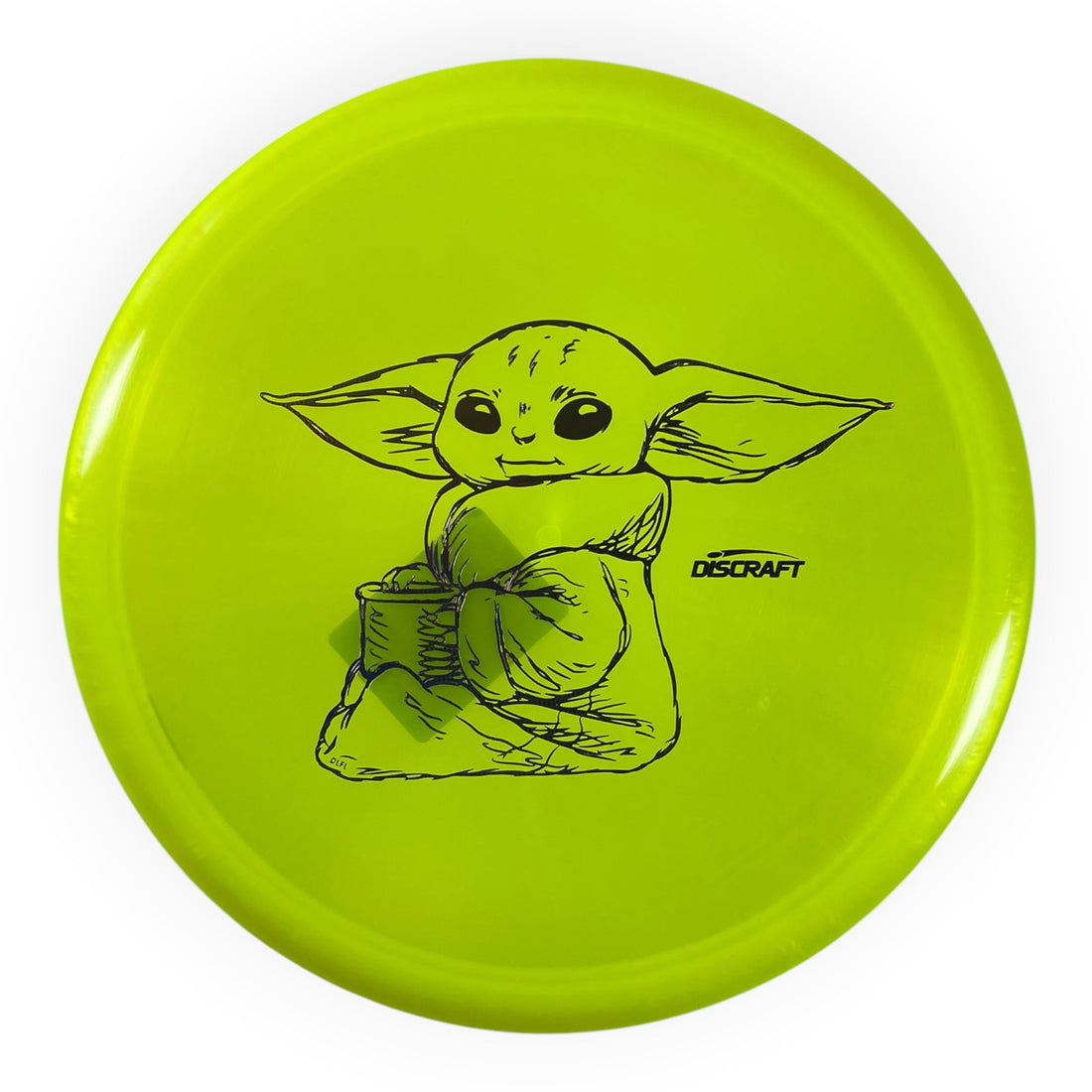 Discraft Buzzz | Z Line | Yellow/Holo 177g (Baby Yoda Grogu) Disc Golf