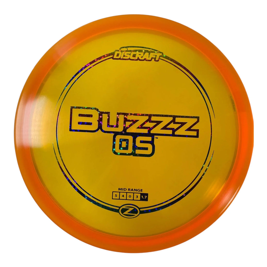 Discraft Buzzz OS | Z Line | Orange/Rainbow 182g Disc Golf