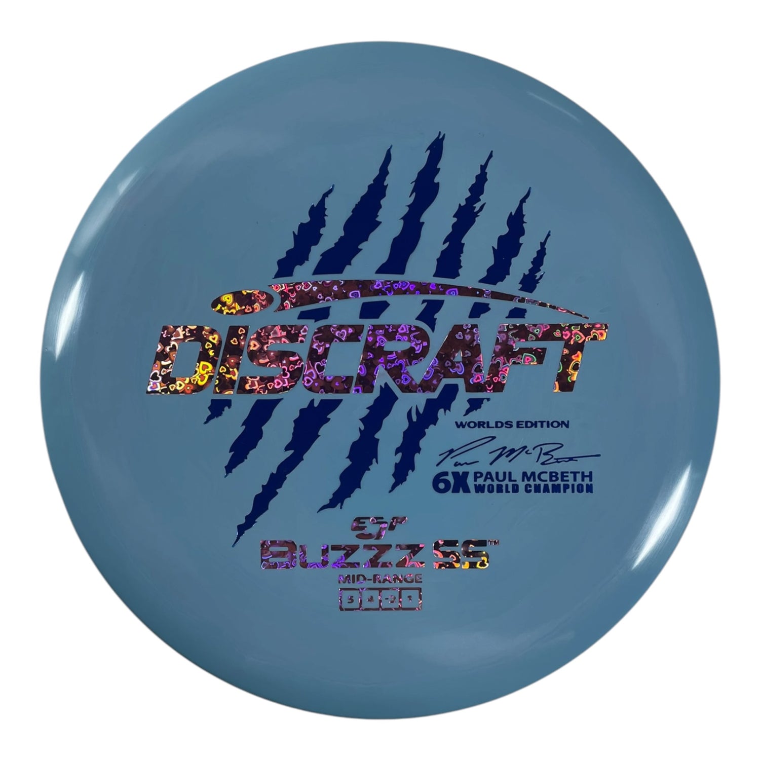 Discraft Buzzz SS | ESP | Blue/Blue 174g (Paul McBeth 6x Claw) Disc Golf