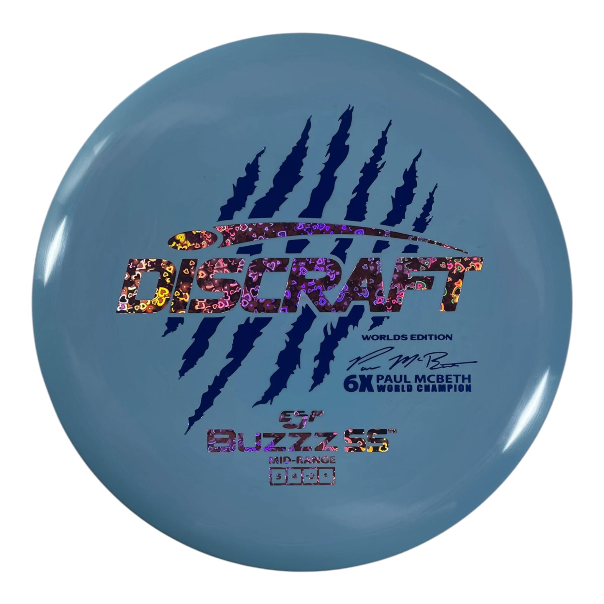 Discraft Buzzz SS | ESP | Blue/Blue 174g (Paul McBeth 6x Claw) Disc Golf