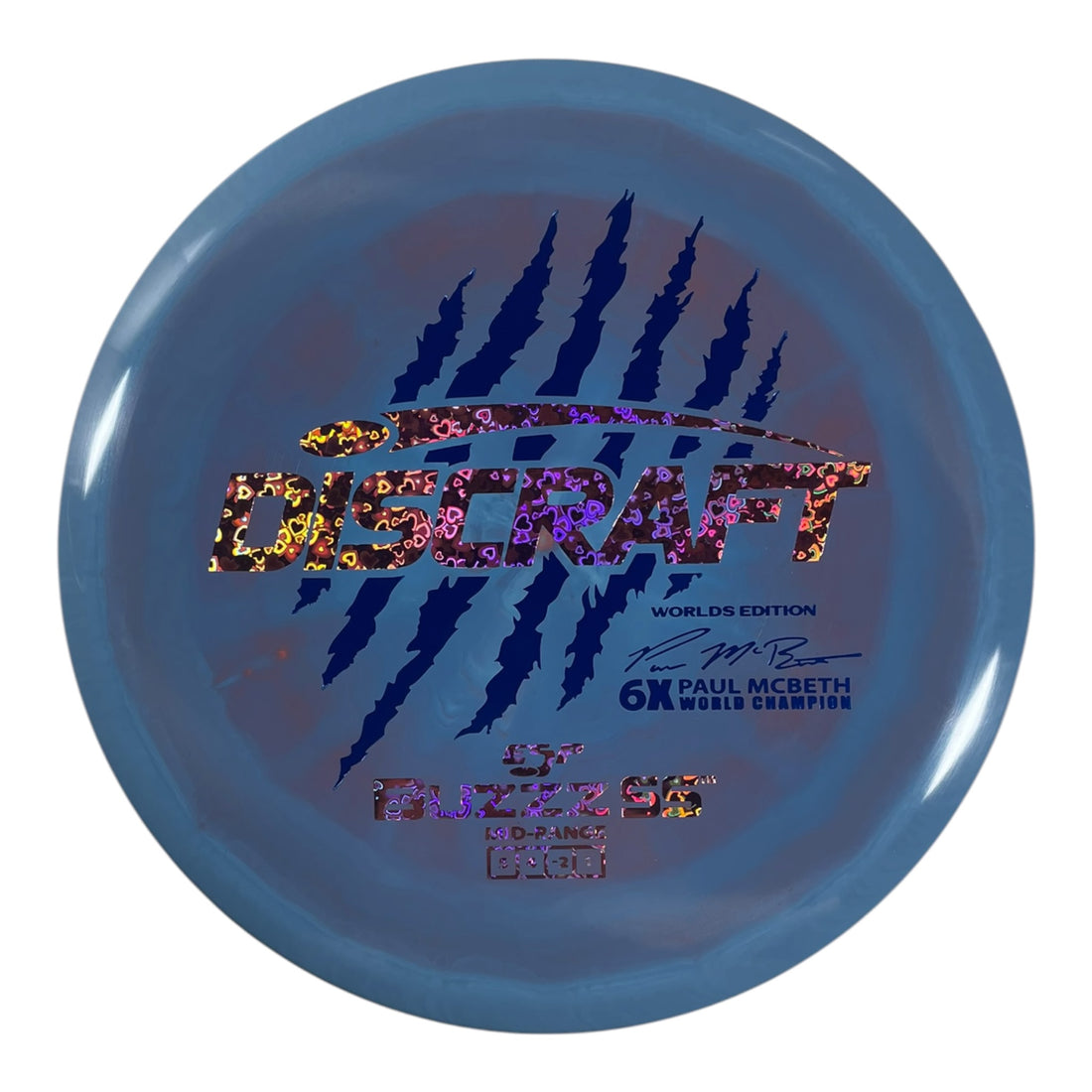 Discraft Buzzz SS | ESP | Blue/Hearts 174g (Paul McBeth 6x Claw) Disc Golf