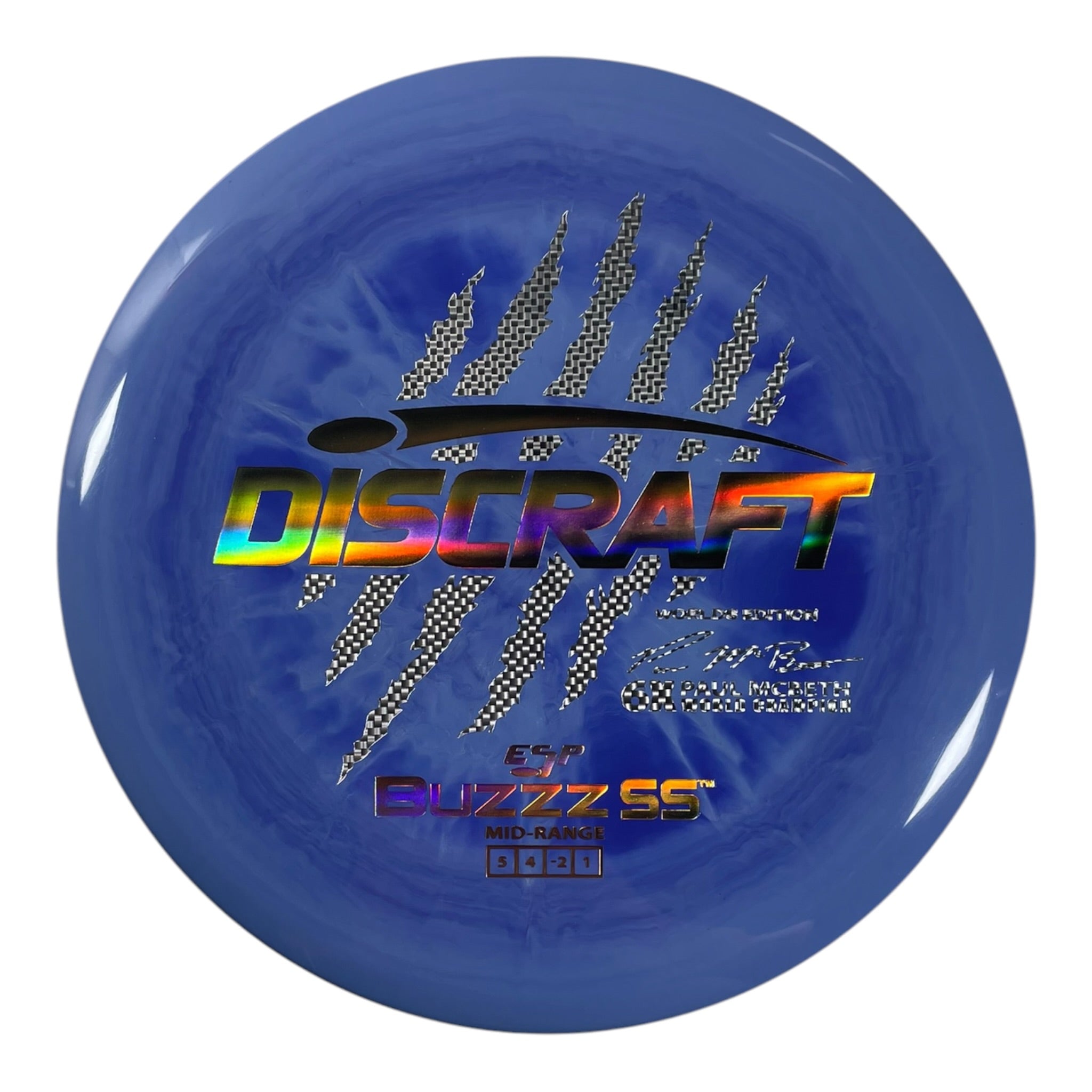 Discraft Buzzz SS | ESP | Blue/Holo 180g (Paul McBeth 6x Claw) Disc Golf
