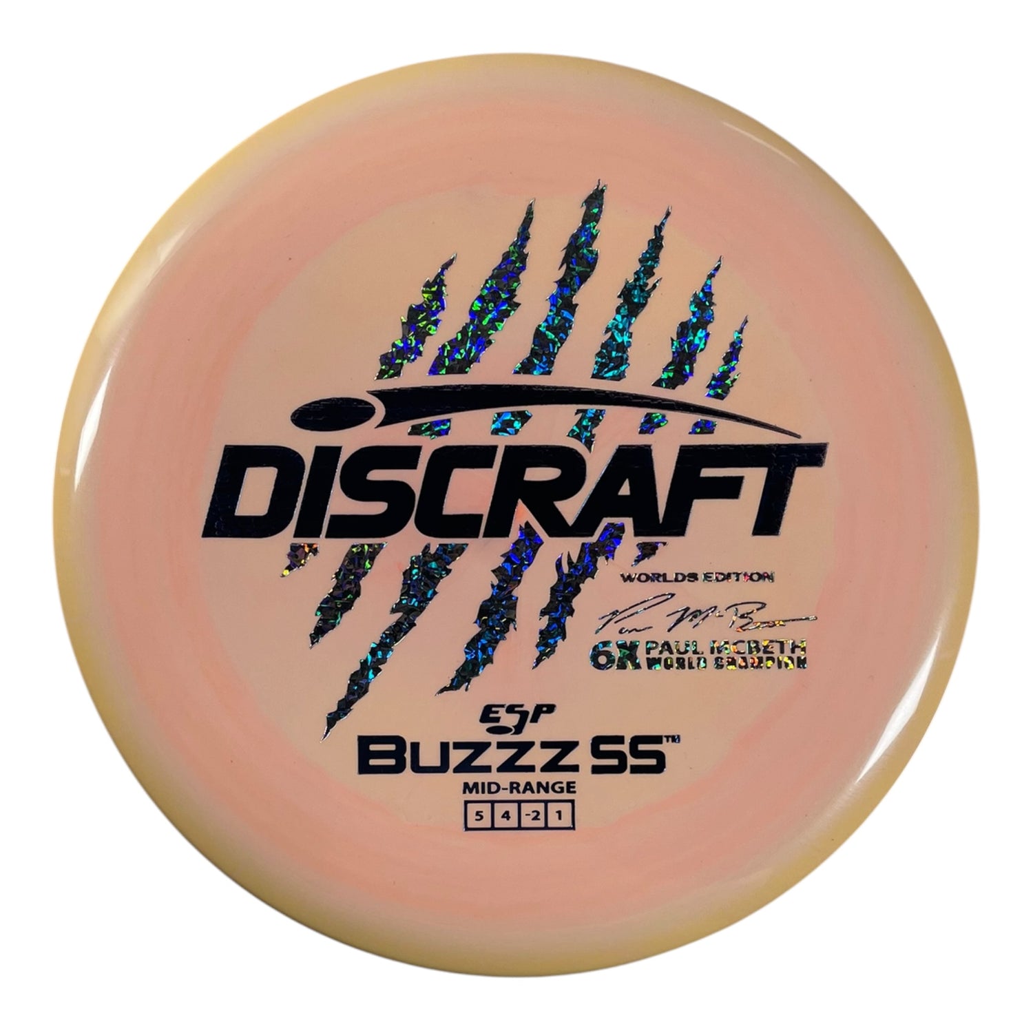 Discraft Buzzz SS | ESP | Tan/Holo 175g (Paul McBeth 6x Claw) Disc Golf