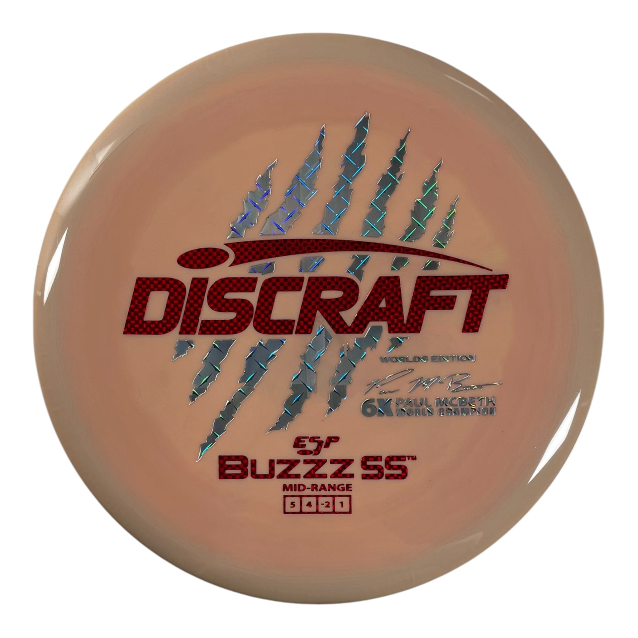 Discraft Buzzz SS | ESP | Tan/Metal 176g (Paul McBeth 6x Claw) Disc Golf
