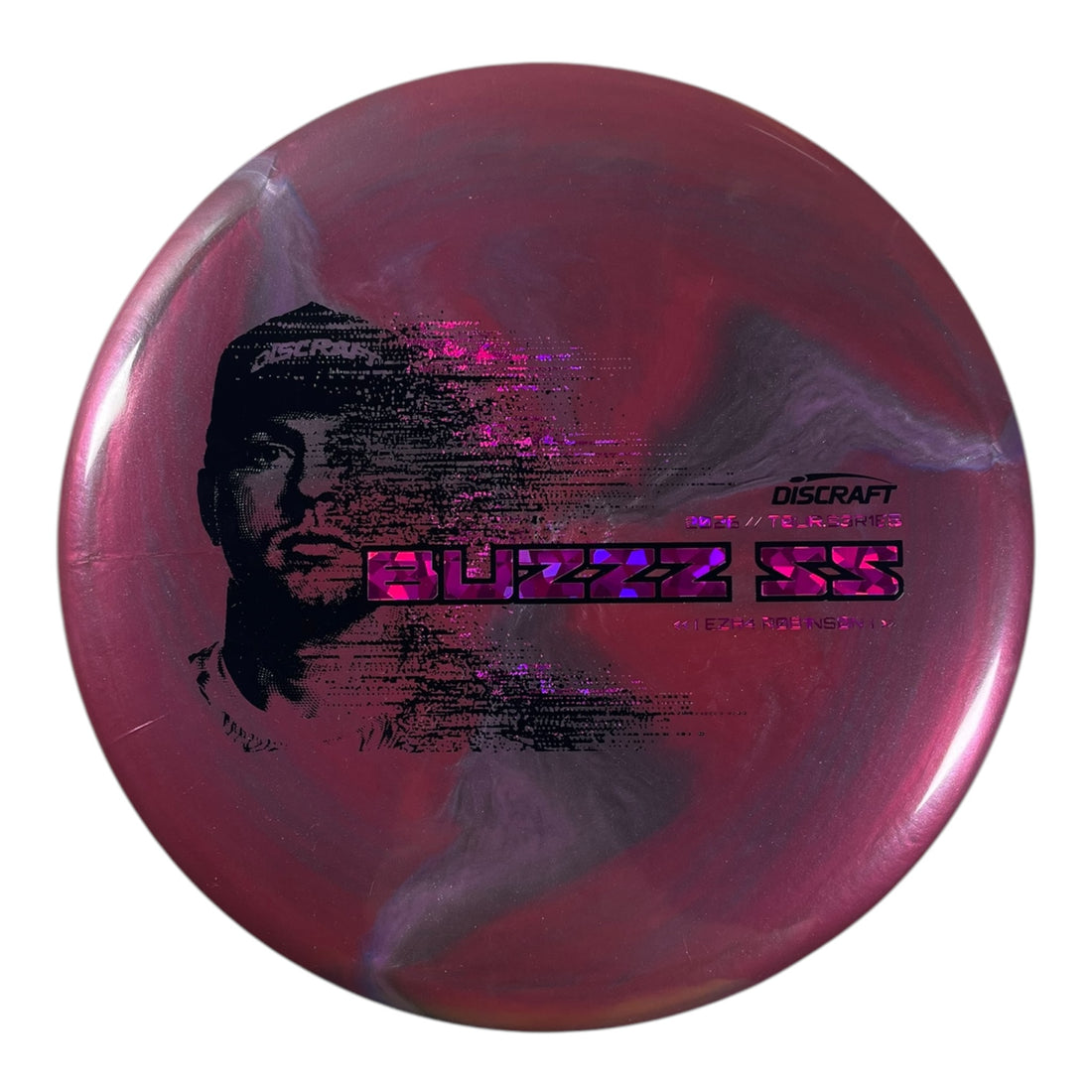 Discraft Buzzz SS | Titanium Big Z | Pink/Pink 174g (Ezra Robinson 2026 Tour Series) Disc Golf